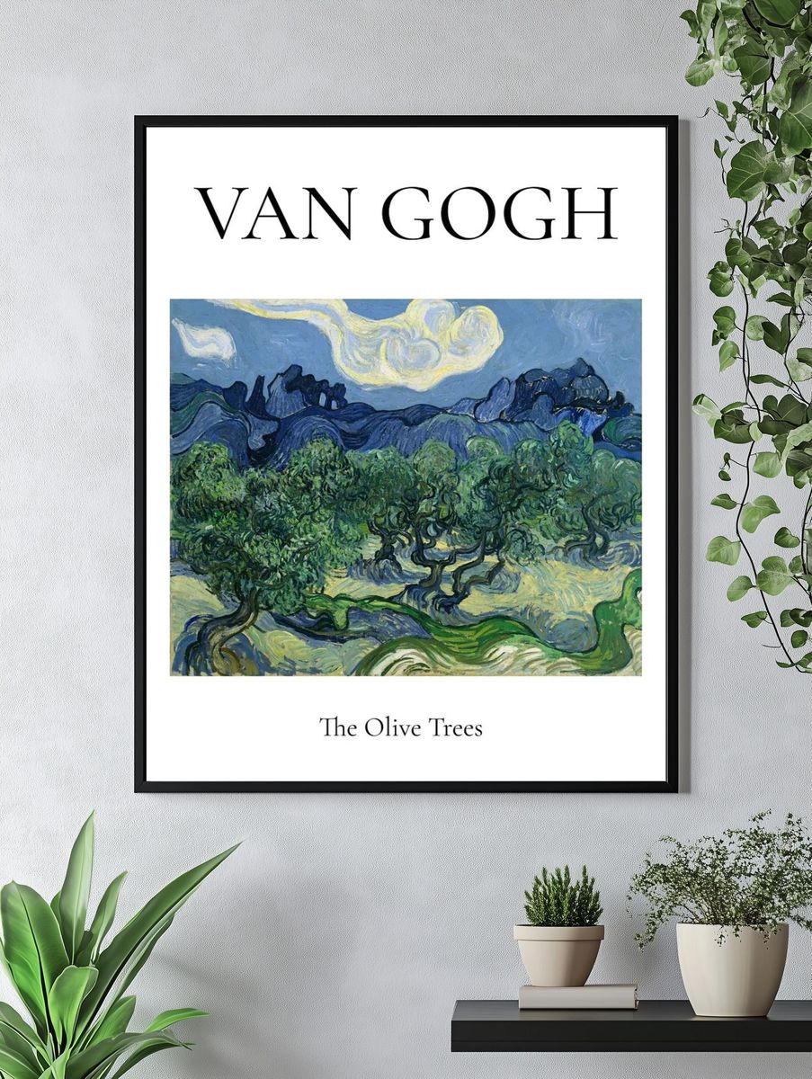 Van Gogh poster, famous landscape. — room view 4