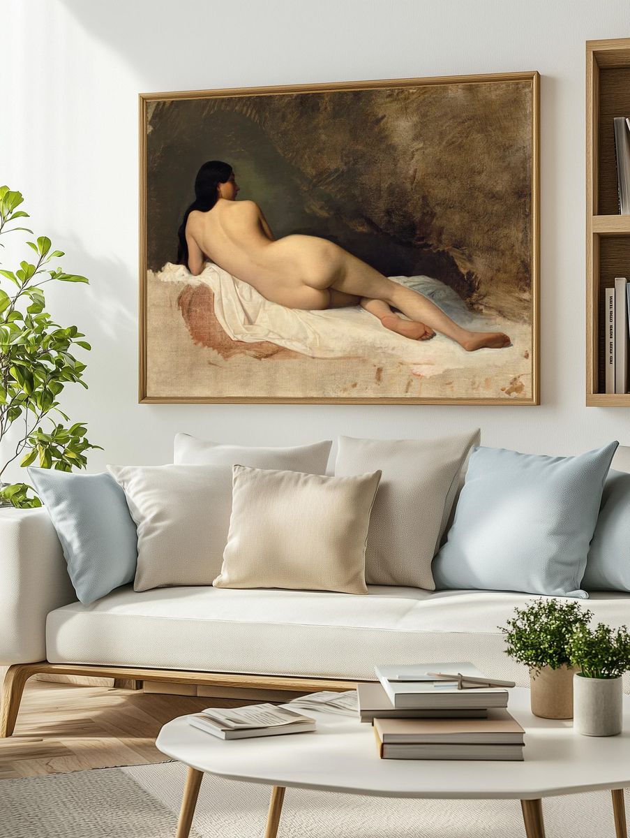 Naked woman posing sexually showing. — room view 2