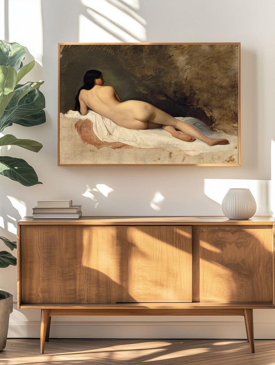 Naked woman posing sexually showing. — room view 3