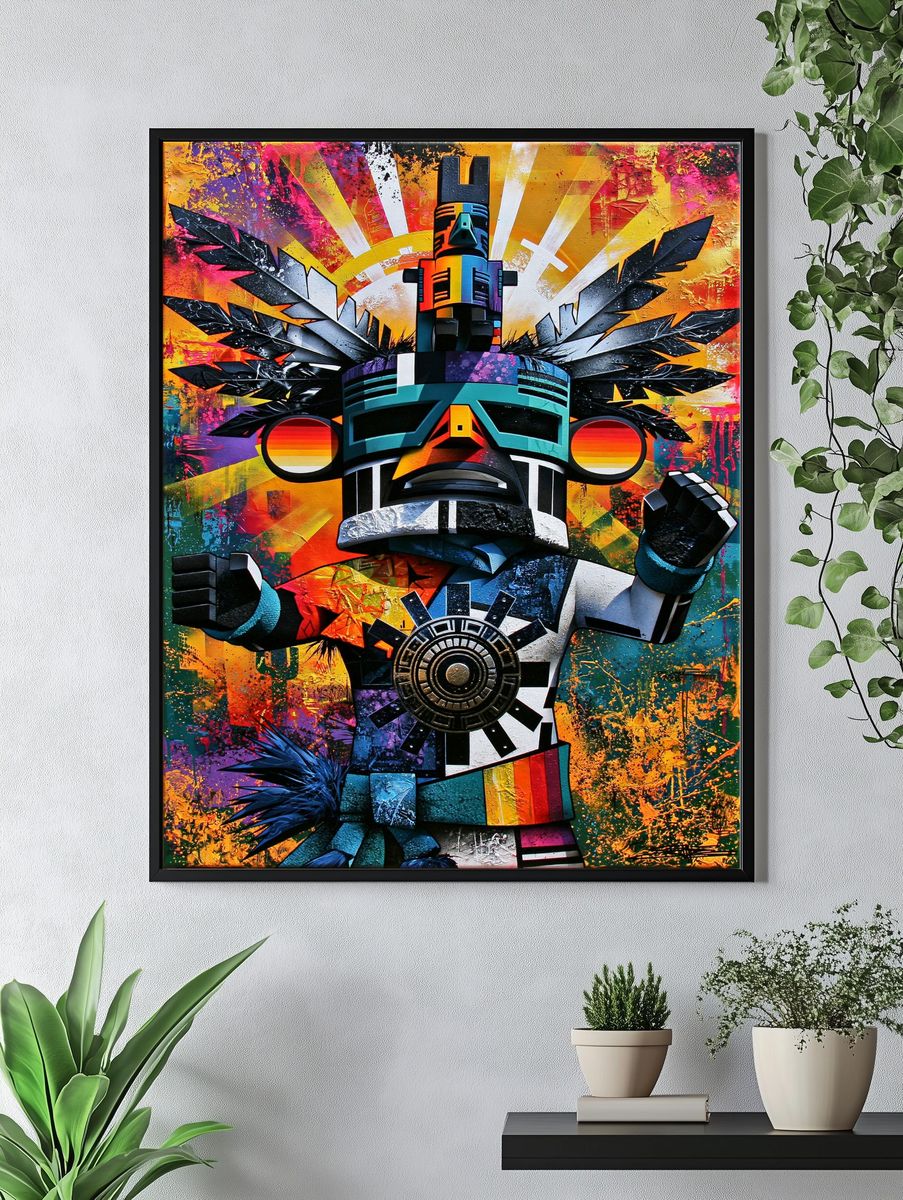 Totem Mask Pop-Art Poster. — room view 4