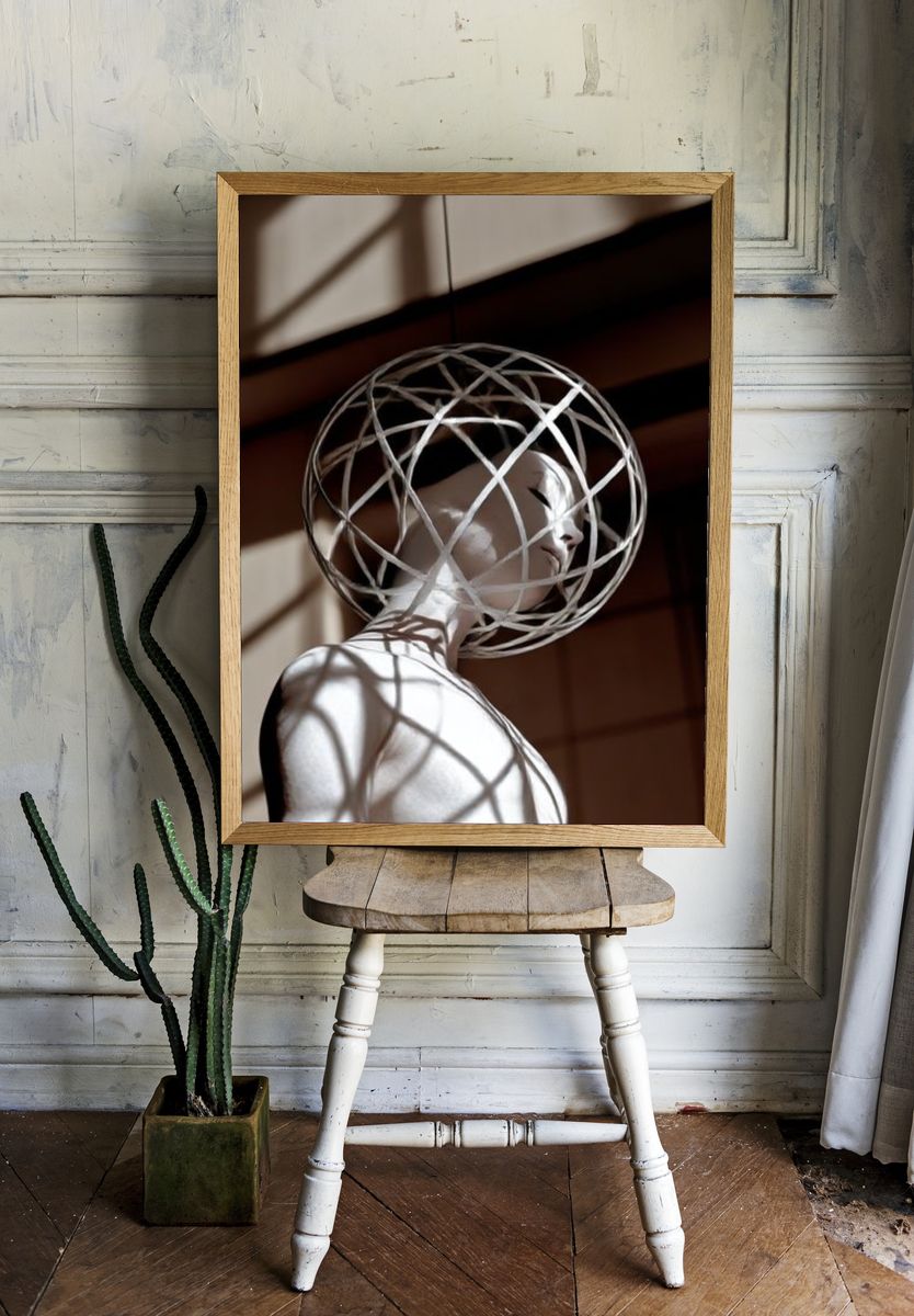 Abstract Sculpture Portrait Poster. room preview