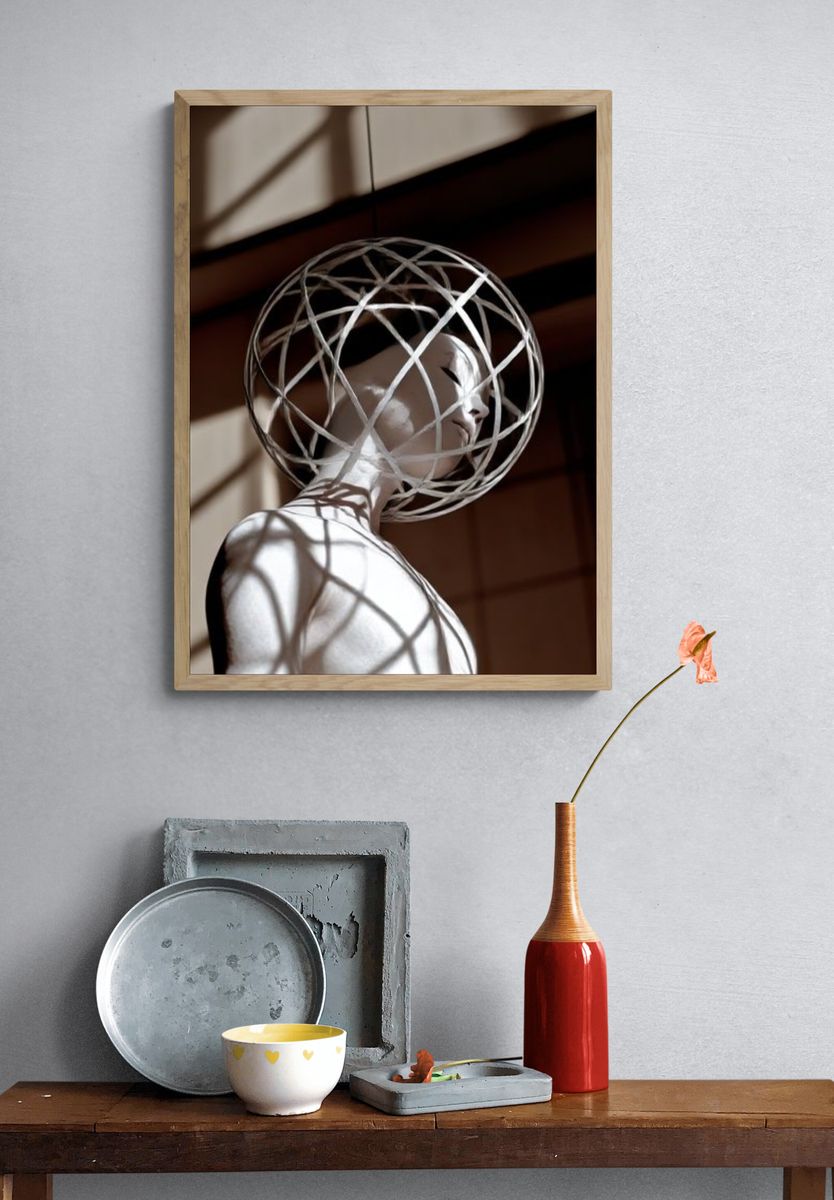 Abstract Sculpture Portrait Poster. — room view 3