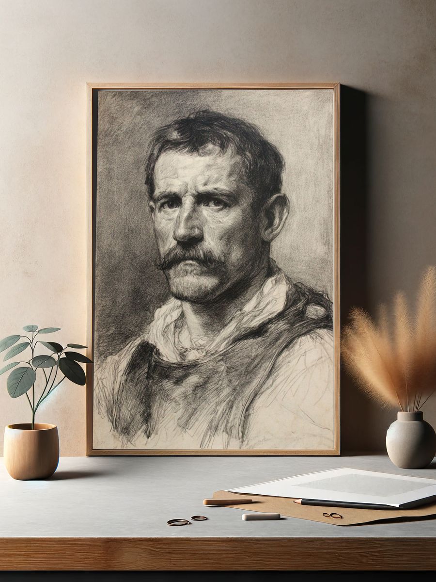 Portrait of a Man — Fine Art Print. — room view 2