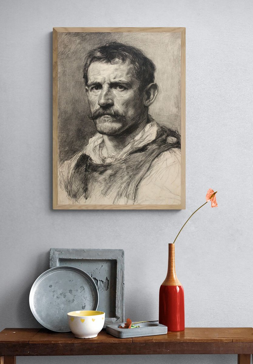 Portrait of a Man — Fine Art Print. — room view 3