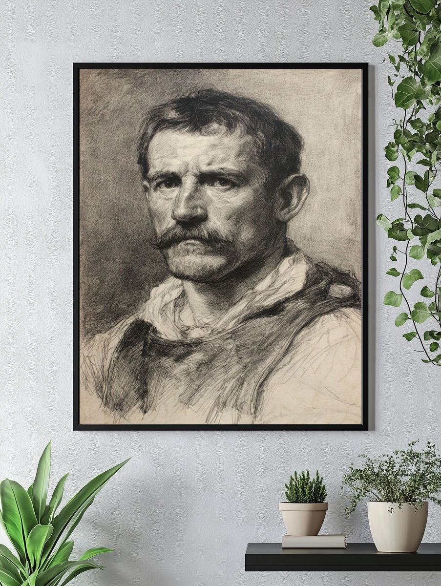 Portrait of a Man — Fine Art Print. — room view 4