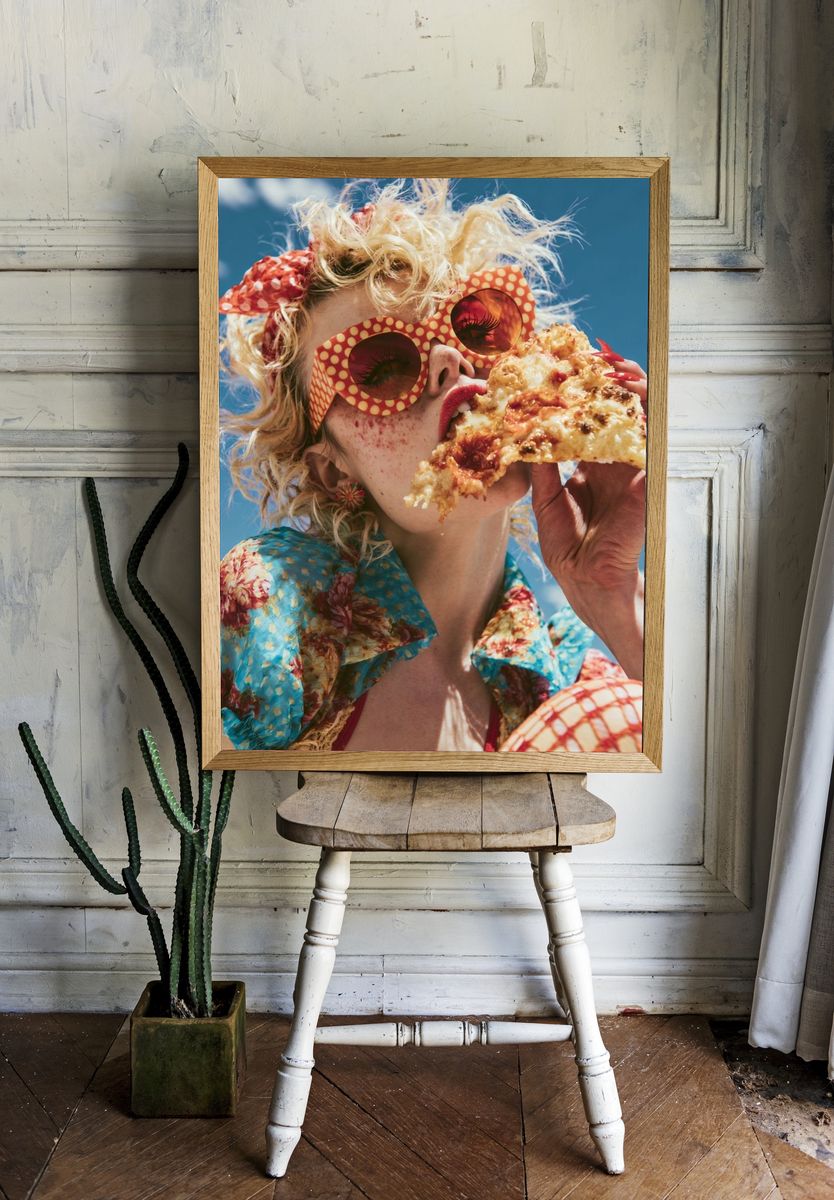 Retro Pop Fashion Portrait Poster. room preview