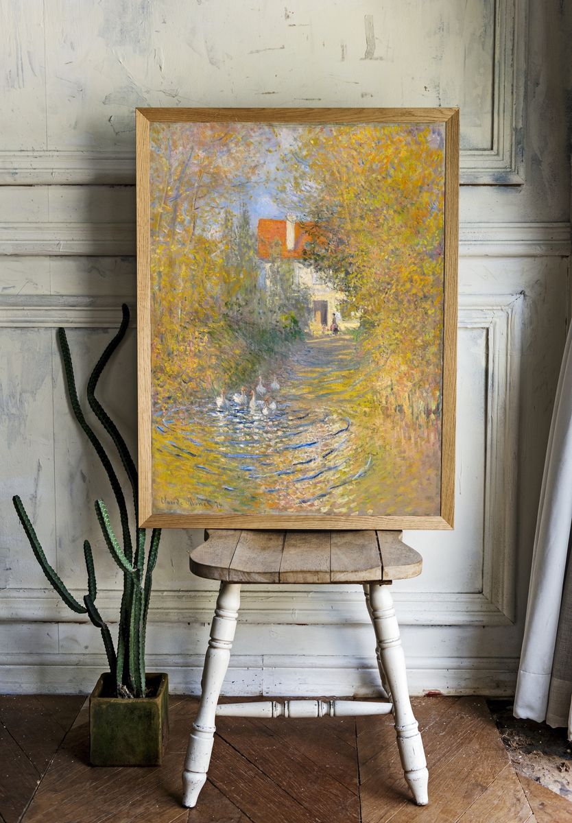 Autumn Landscape with Ducks — Fine Art Print. — room view 1