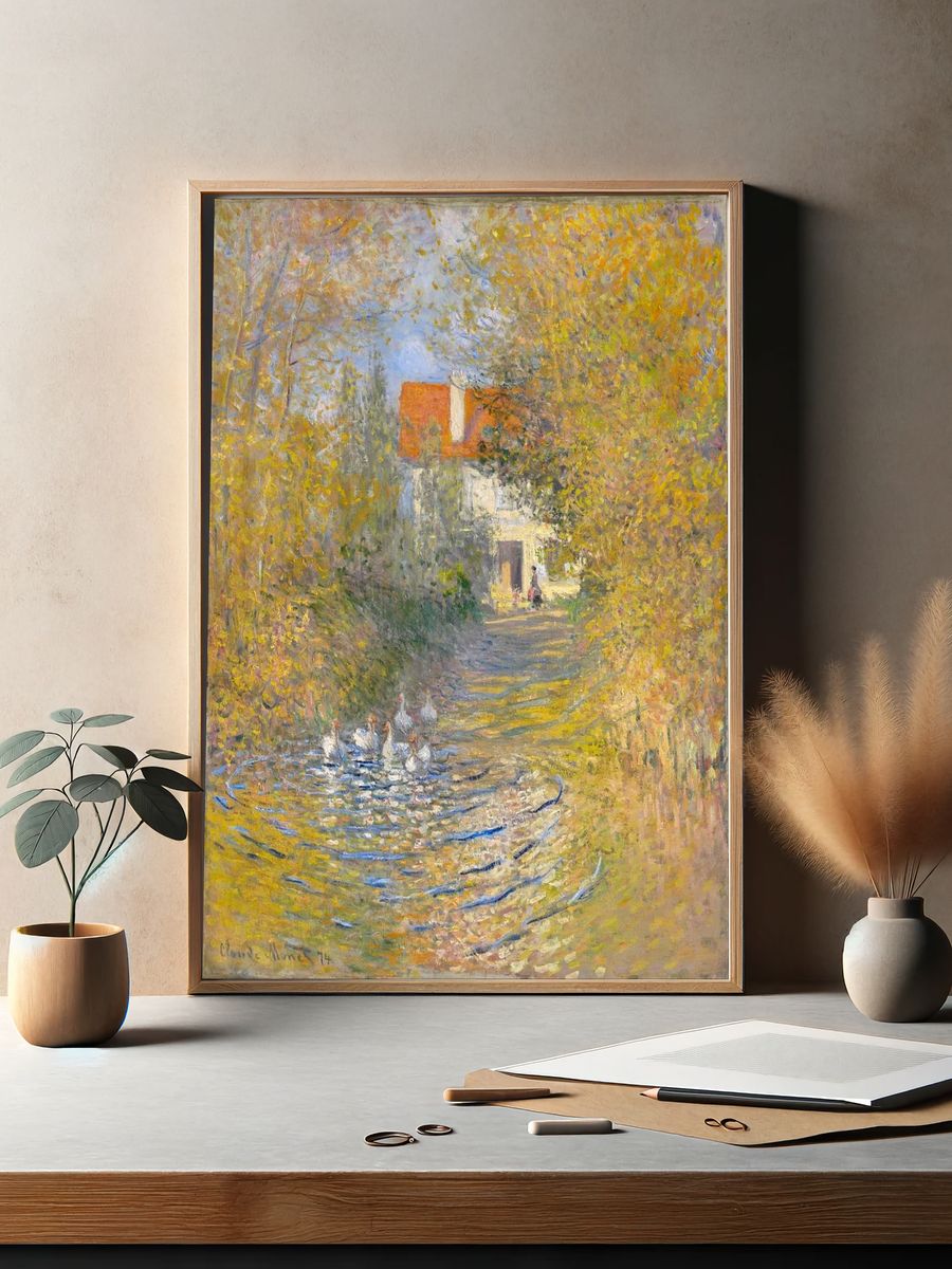 Autumn Landscape with Ducks — Fine Art Print. — room view 2