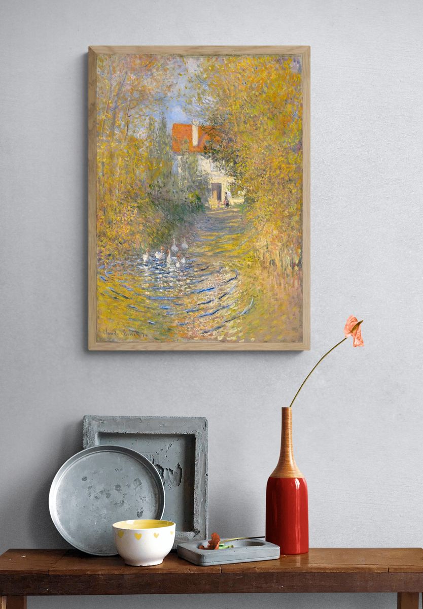 Autumn Landscape with Ducks — Fine Art Print. — room view 3