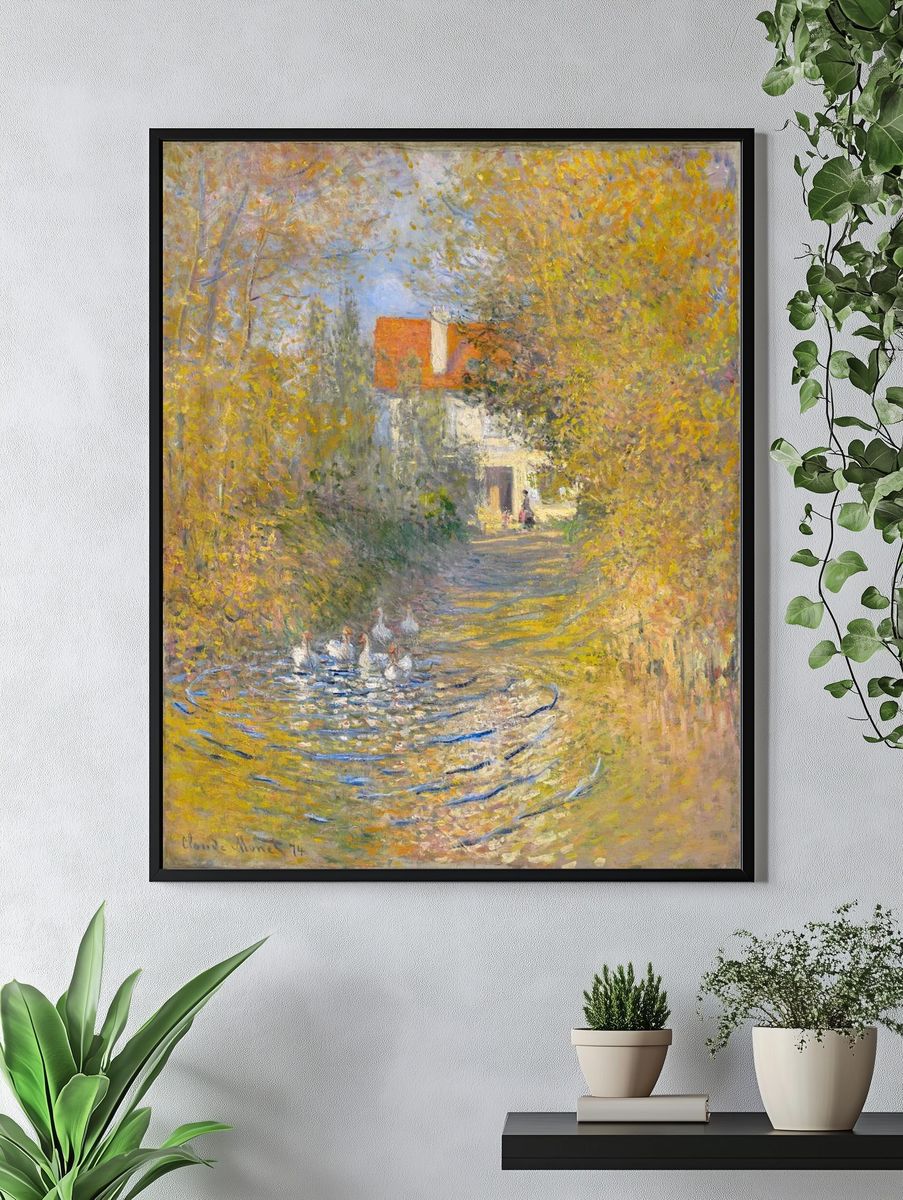 Autumn Landscape with Ducks — Fine Art Print. — room view 4