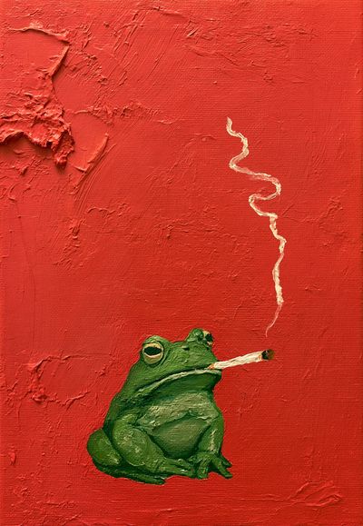 Smoking Frog Pop-Art Poster.