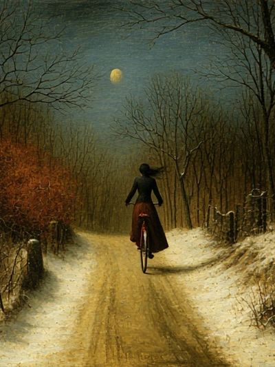 Moonlit Winter Ride Fine-Art Print.