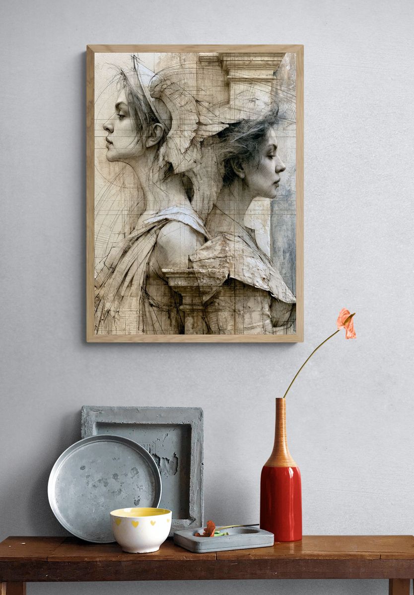 Classical Double Portrait Fine-Art Print. — room view 3