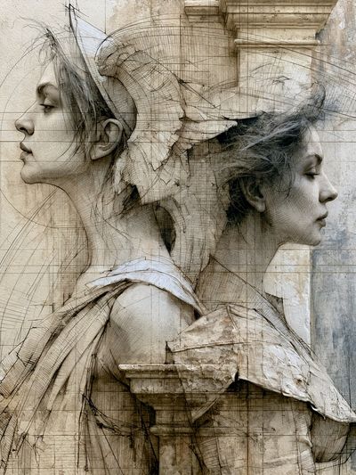 Classical Double Portrait Fine-Art Print.