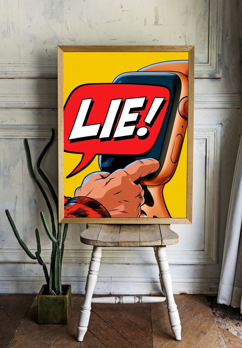 Lie! Pop Art Poster. room preview