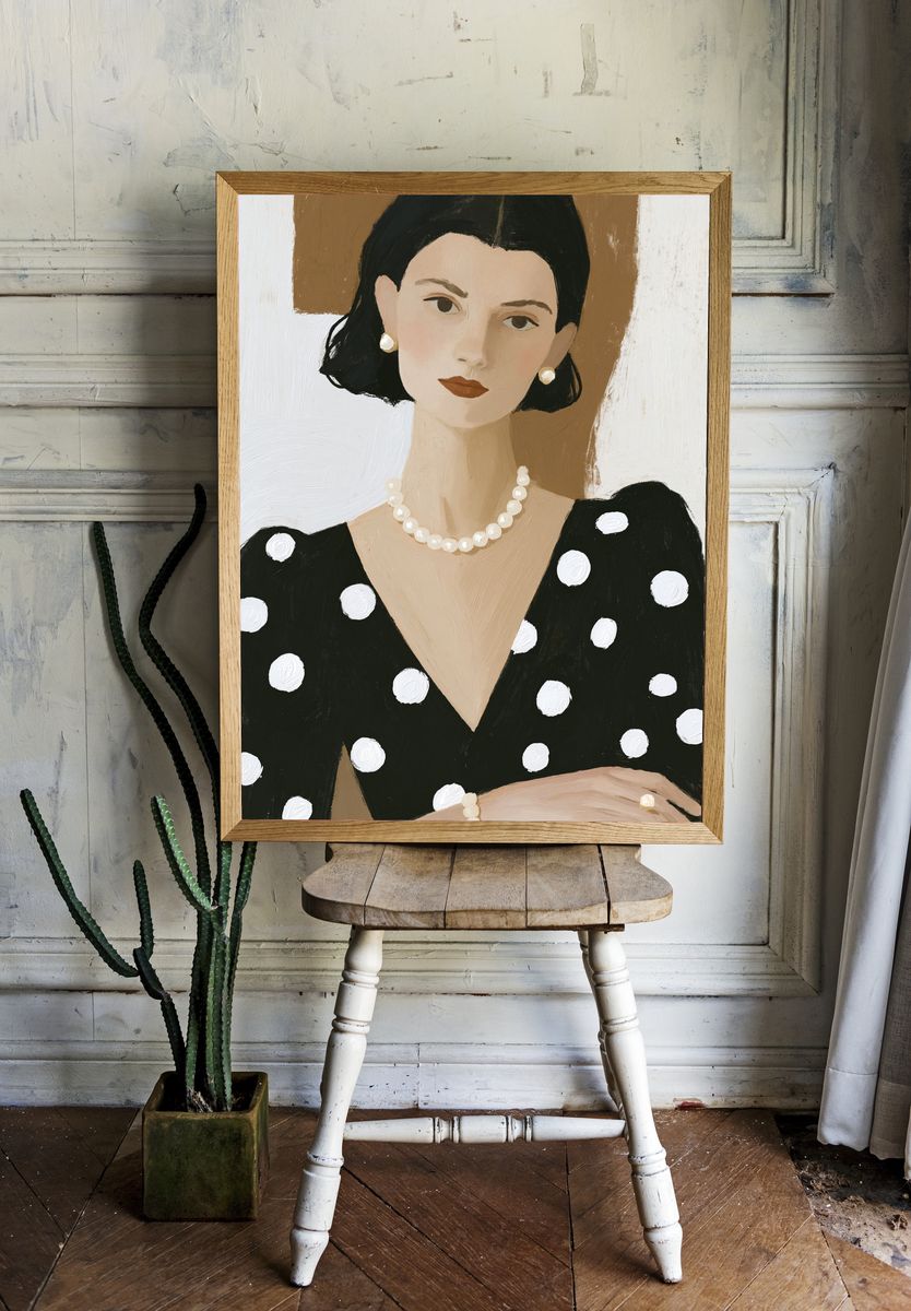 Elegant Portrait Illustration Poster. room preview