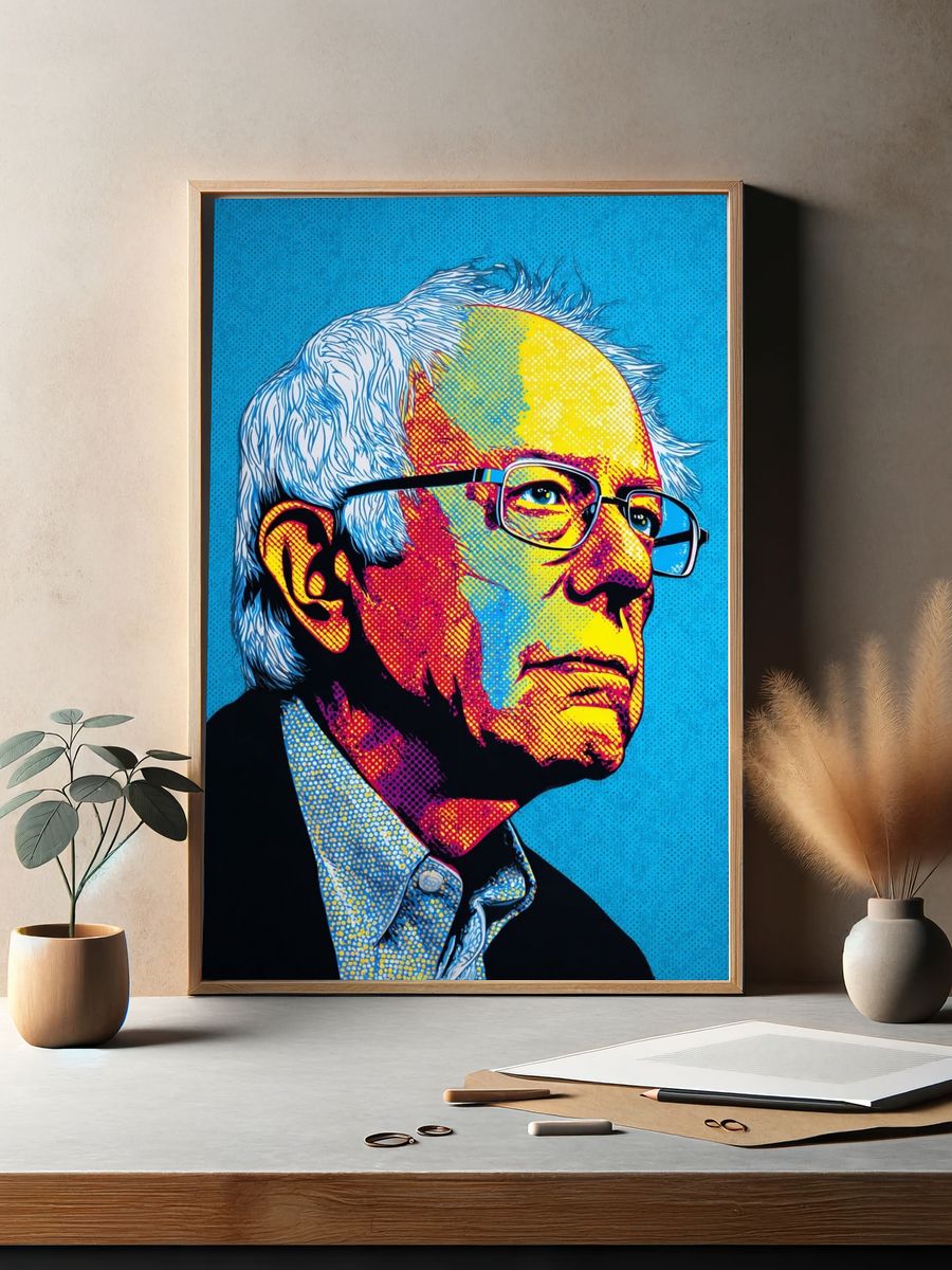 Bernie Sanders Pop Art Poster. — room view 2