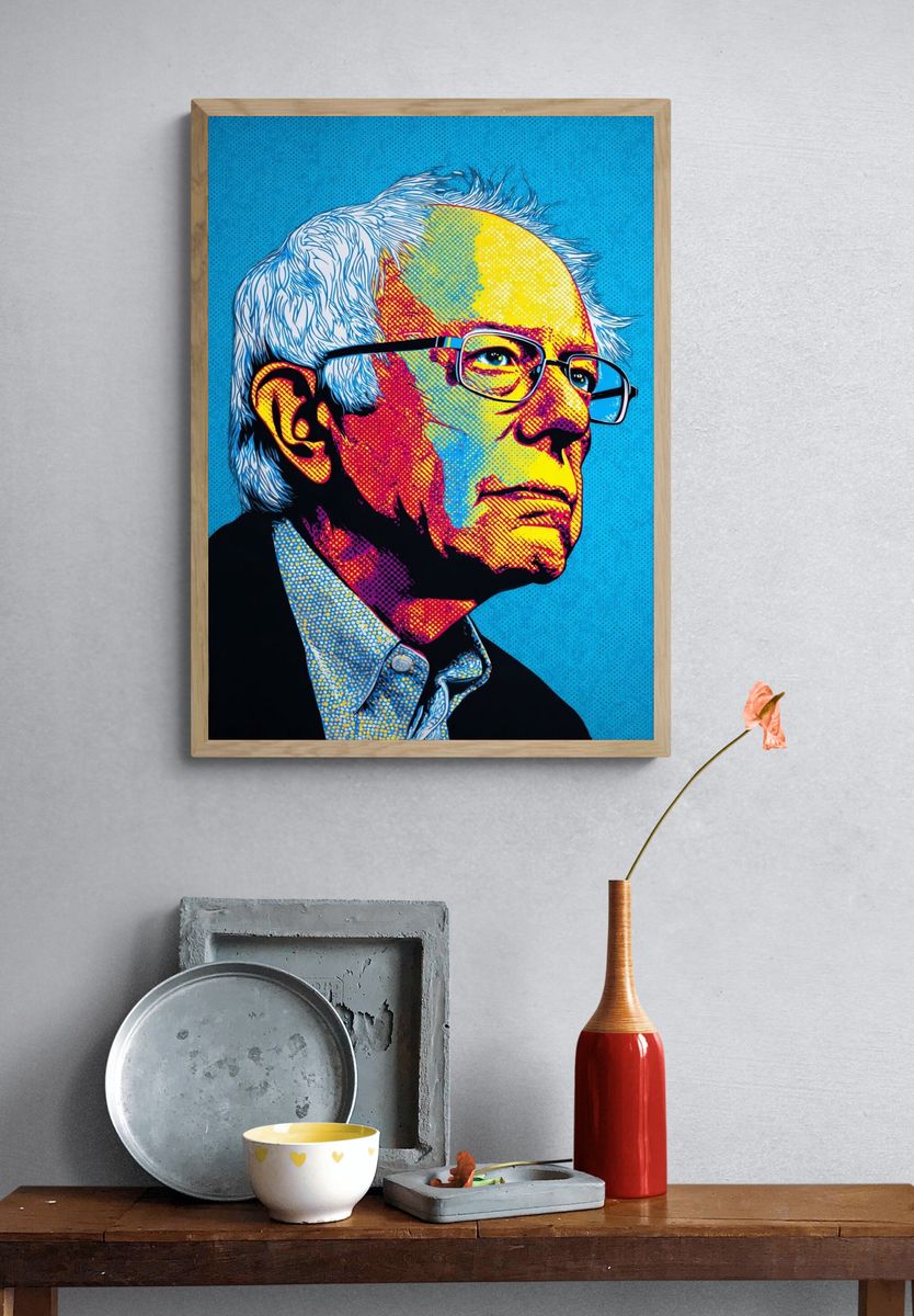 Bernie Sanders Pop Art Poster. — room view 3