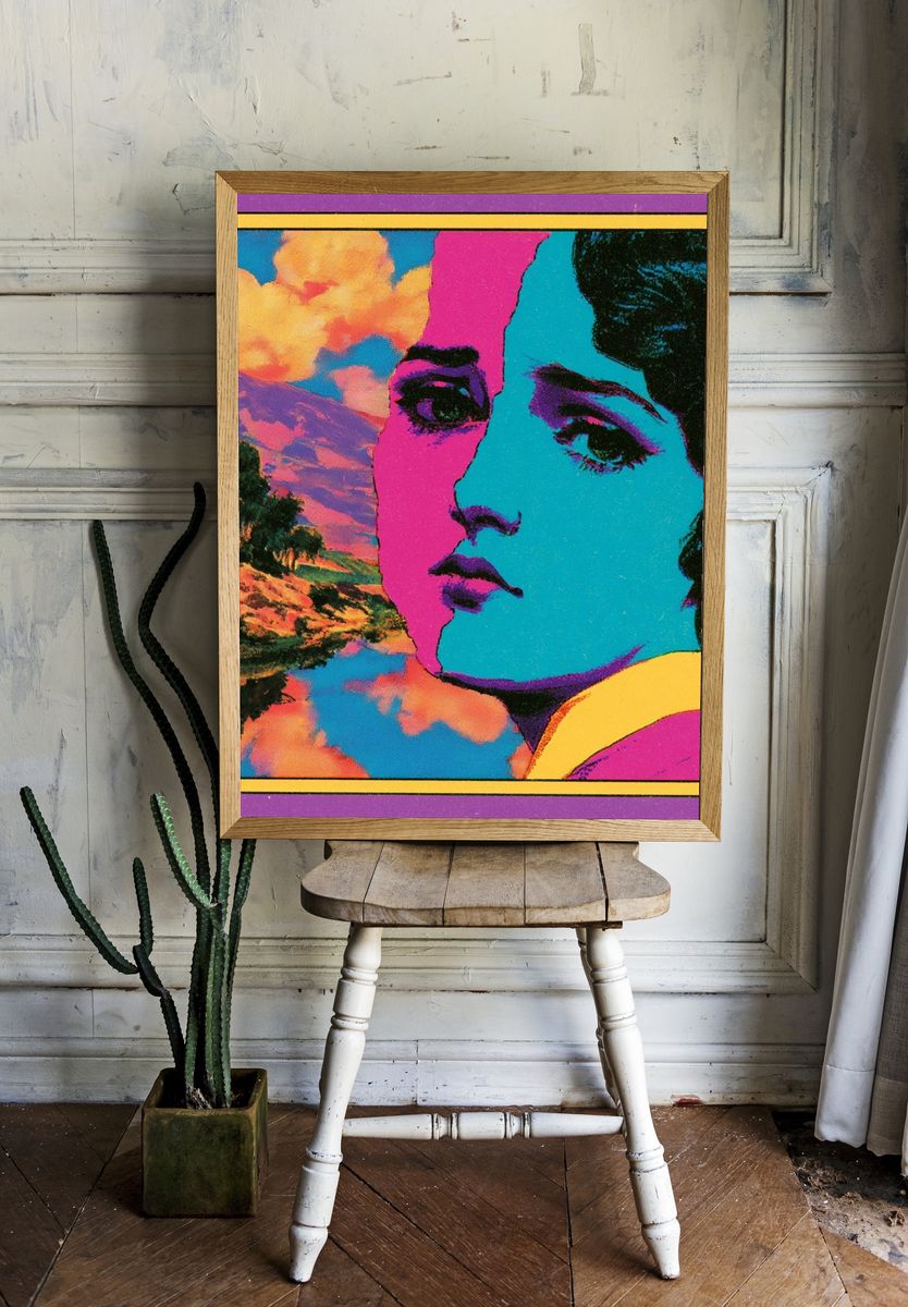 Pop Art Portrait Poster. room preview
