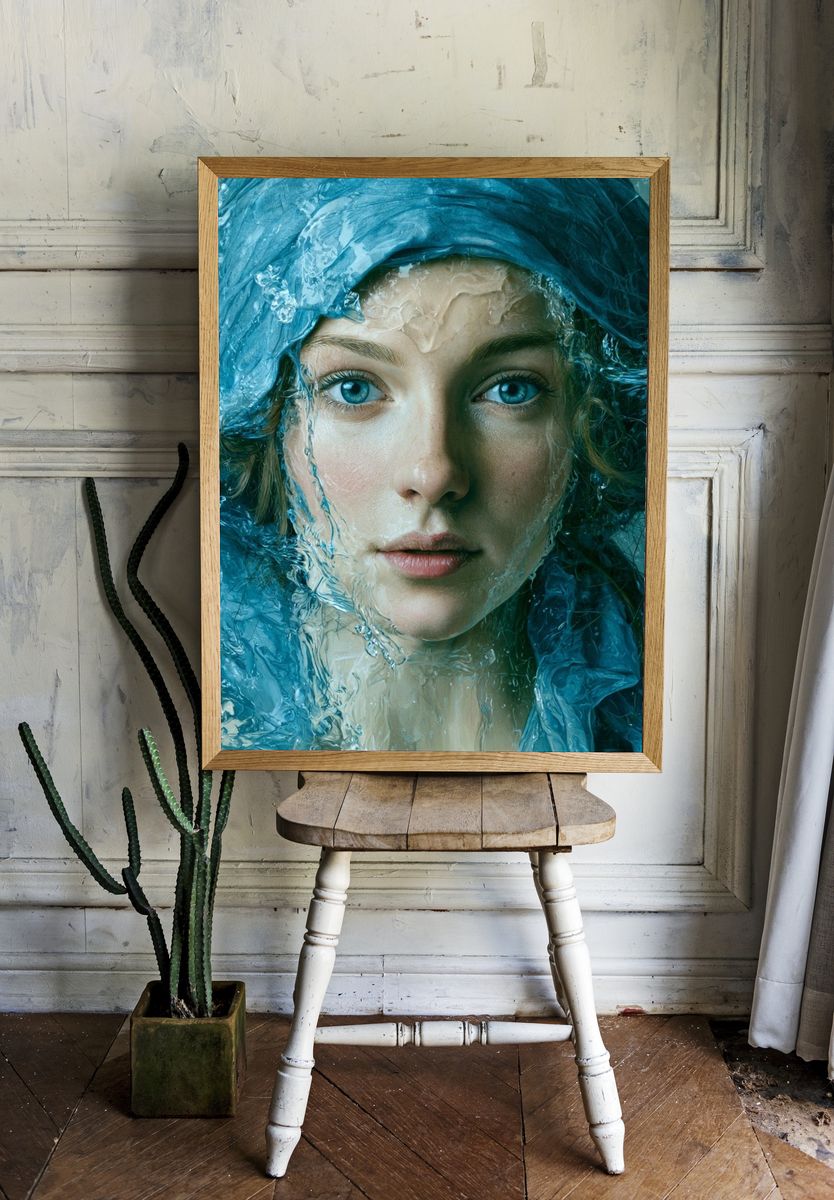 Aquatic Portrait Fine-Art Print. room preview