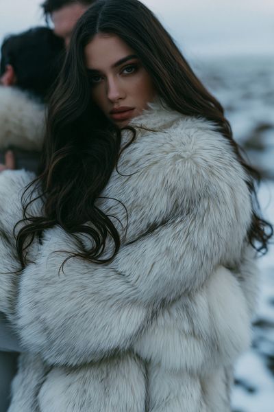 Fur Coat Portrait Photography Poster.