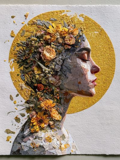 Floral Halo Portrait Print.