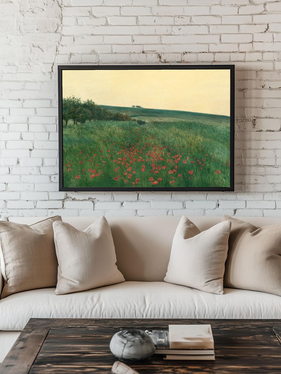 Red poppies (1910) oil painting. — room view 1