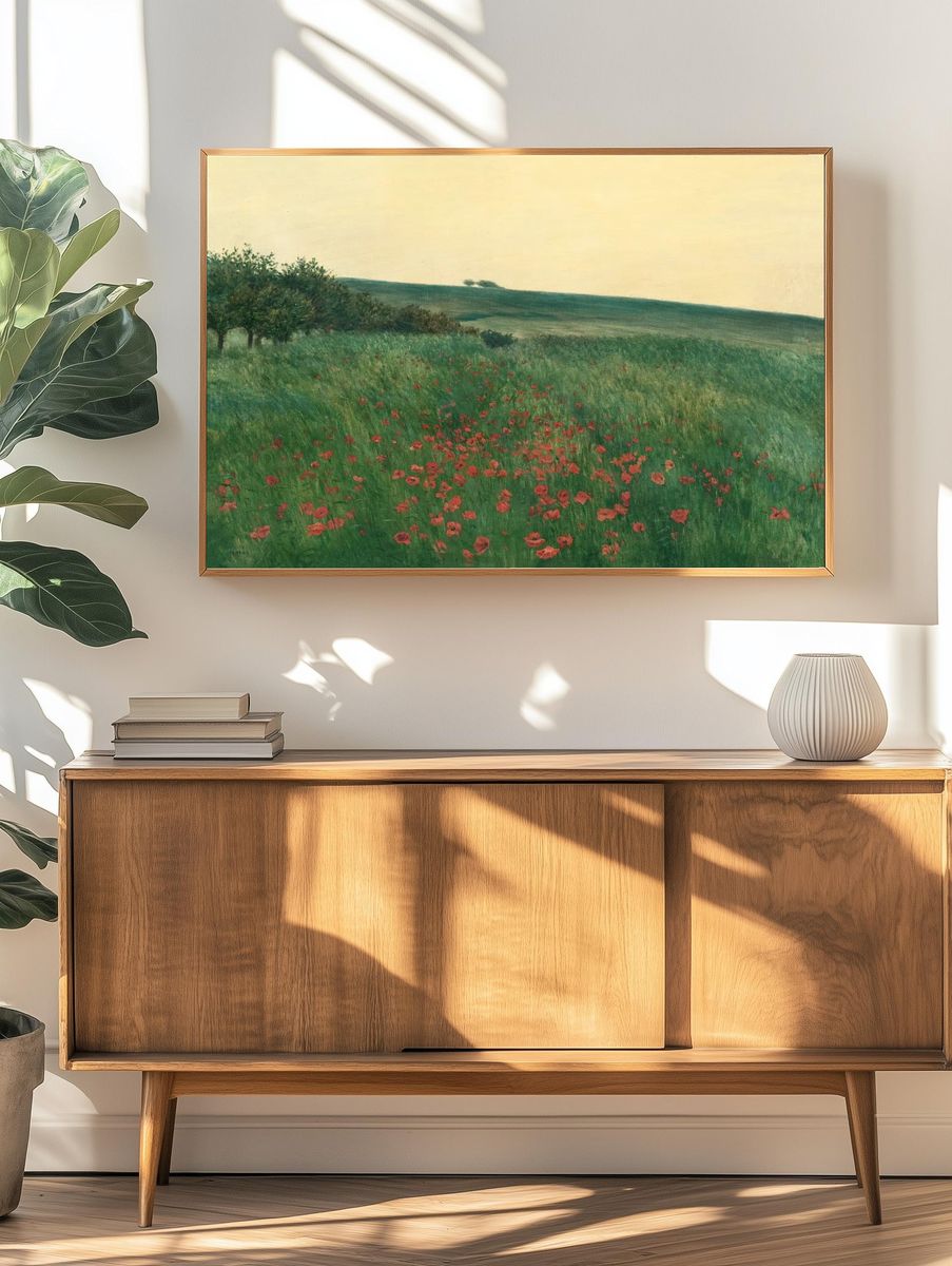 Red poppies (1910) oil painting. — room view 3
