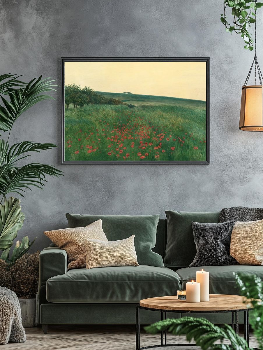 Red poppies (1910) oil painting. — room view 4