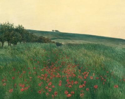 Red poppies (1910) oil painting. poster