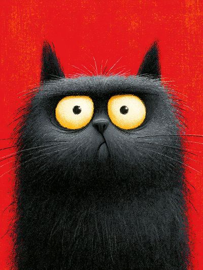 Black Cat Pop-Art Poster.