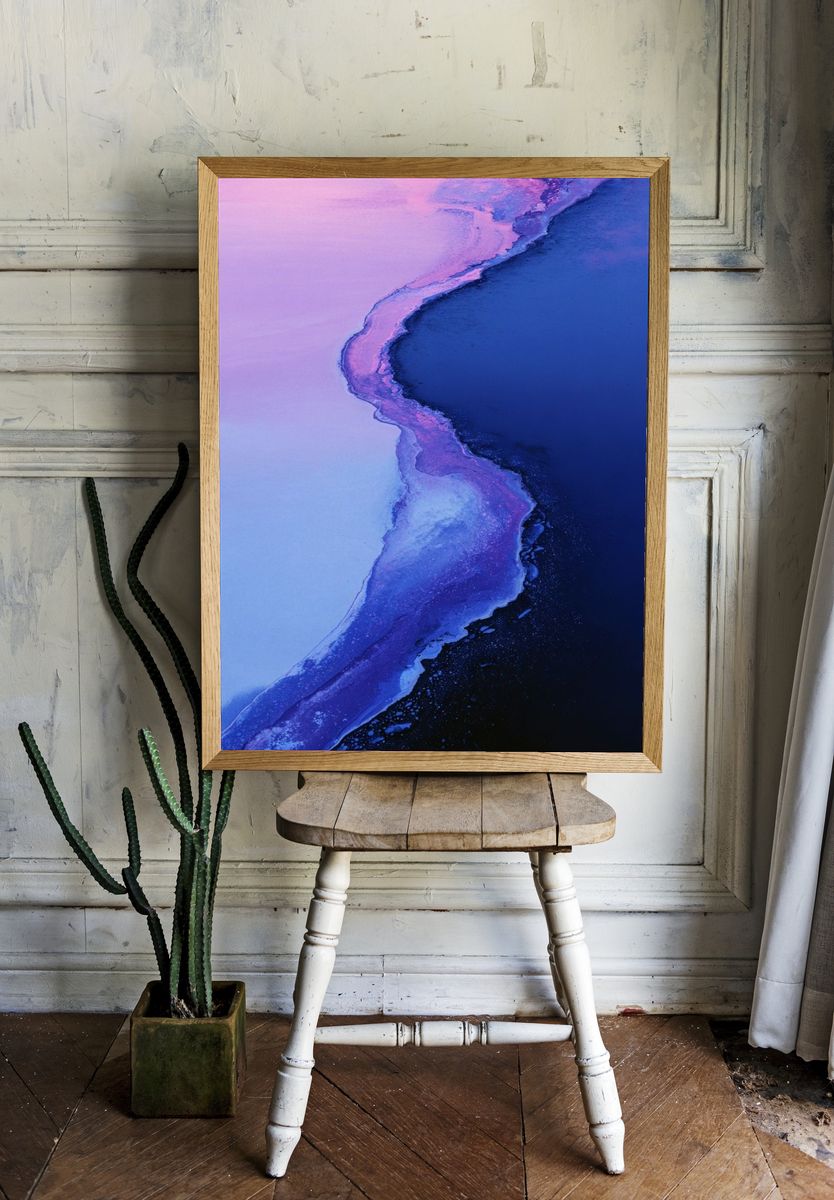 Serene Water's Edge — Fine Art Print. — room view 1