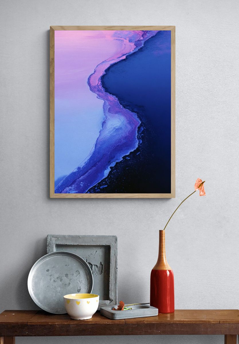 Serene Water's Edge — Fine Art Print. — room view 3