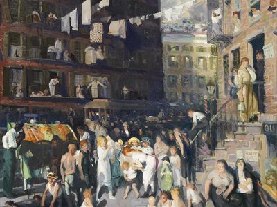 Urban Life in the 1930s — Fine Art Print. poster