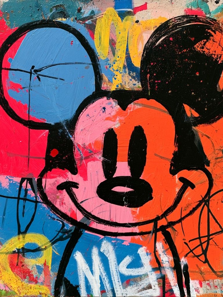 Mickey Graffiti Pop Art Poster. poster detail
