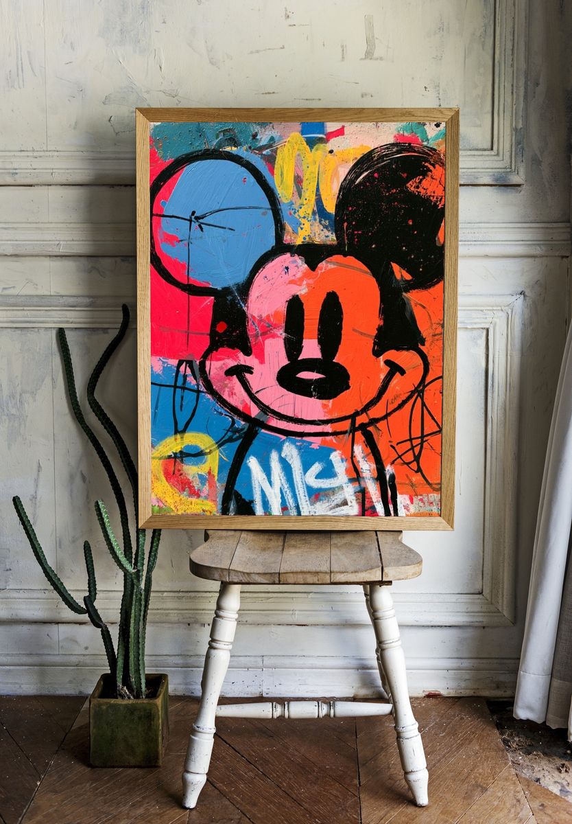 Mickey Graffiti Pop Art Poster. room preview