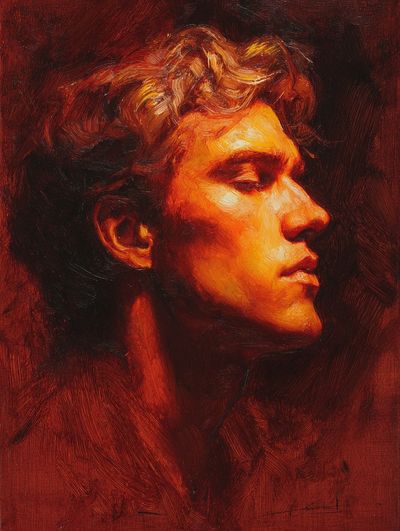 Red Portrait Fine-Art Poster. poster print