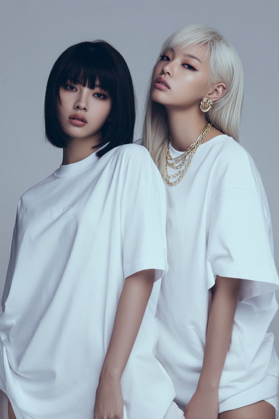 Fashion Portrait Duo Poster. poster — photography art