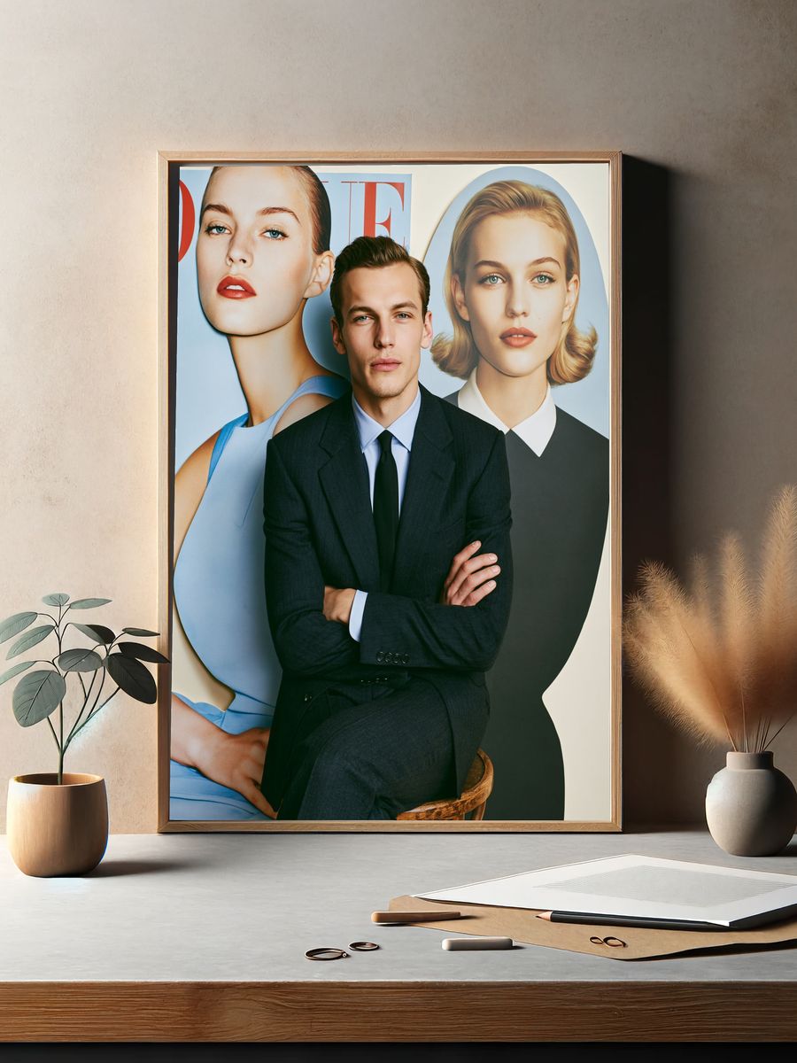 Fashion Editorial Portrait Poster. — room view 2