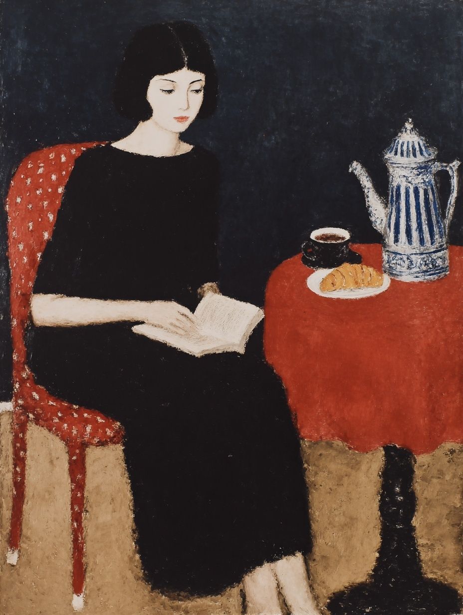Woman Reading — Fine Art Print. poster detail