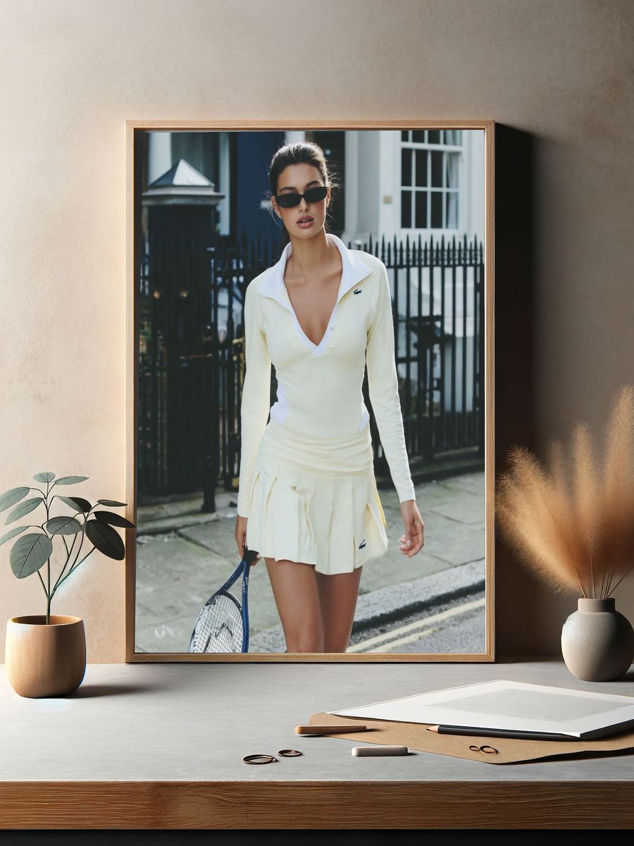 Tennis Fashion Street Portrait Poster. — room view 2