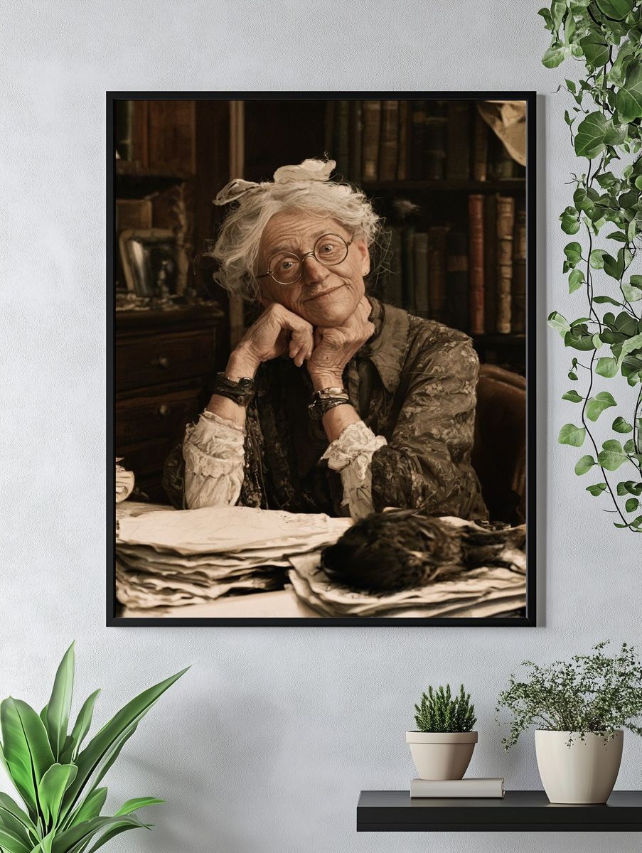 Elderly Scholar Portrait Print. — room view 4