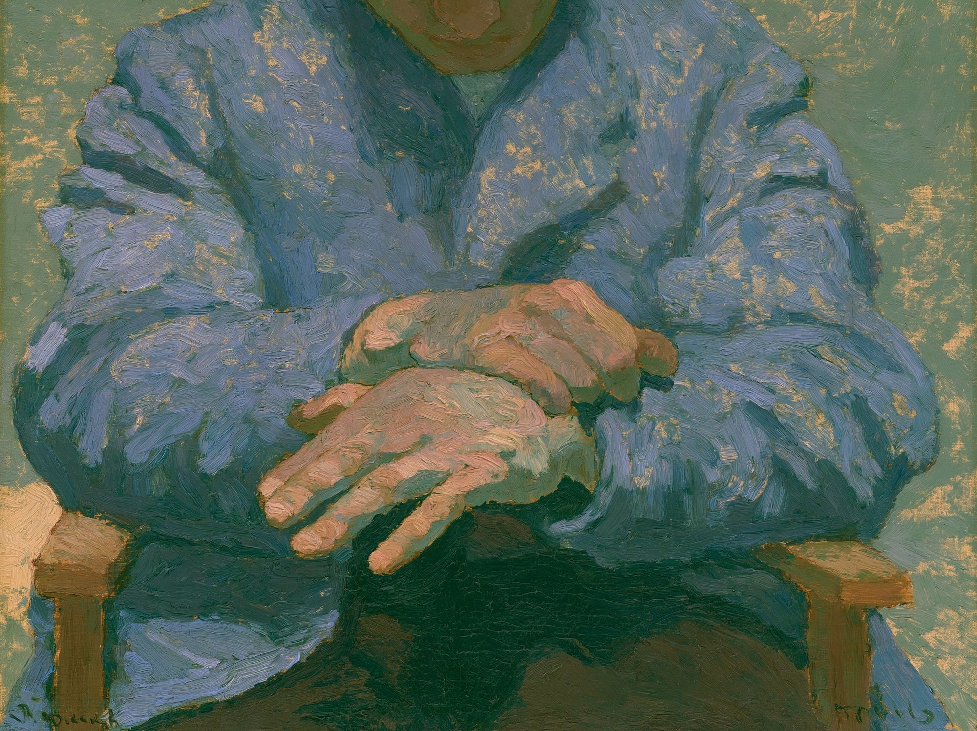 Seated Figure Oil Painting Poster. poster — fine-art art