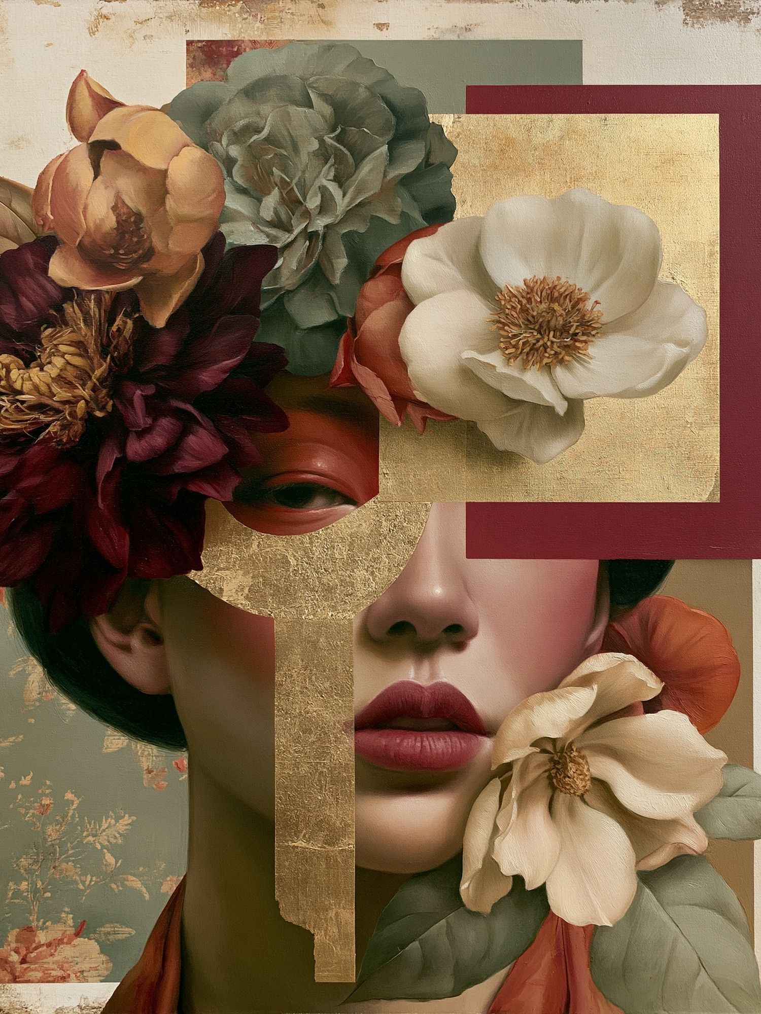 Floral Portrait Fine-Art Poster. poster detail