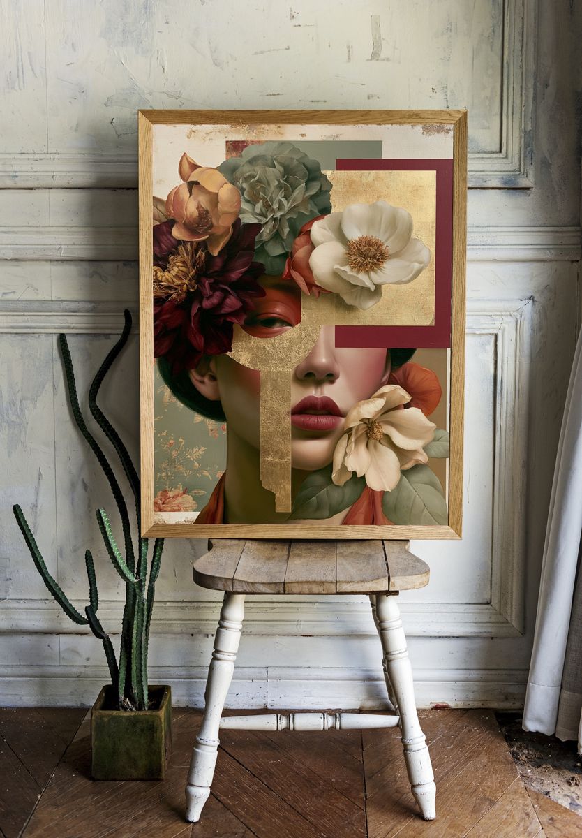 Floral Portrait Fine-Art Poster. — room view 1