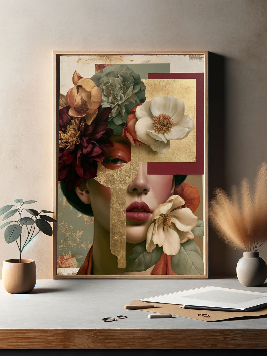 Floral Portrait Fine-Art Poster. — room view 2