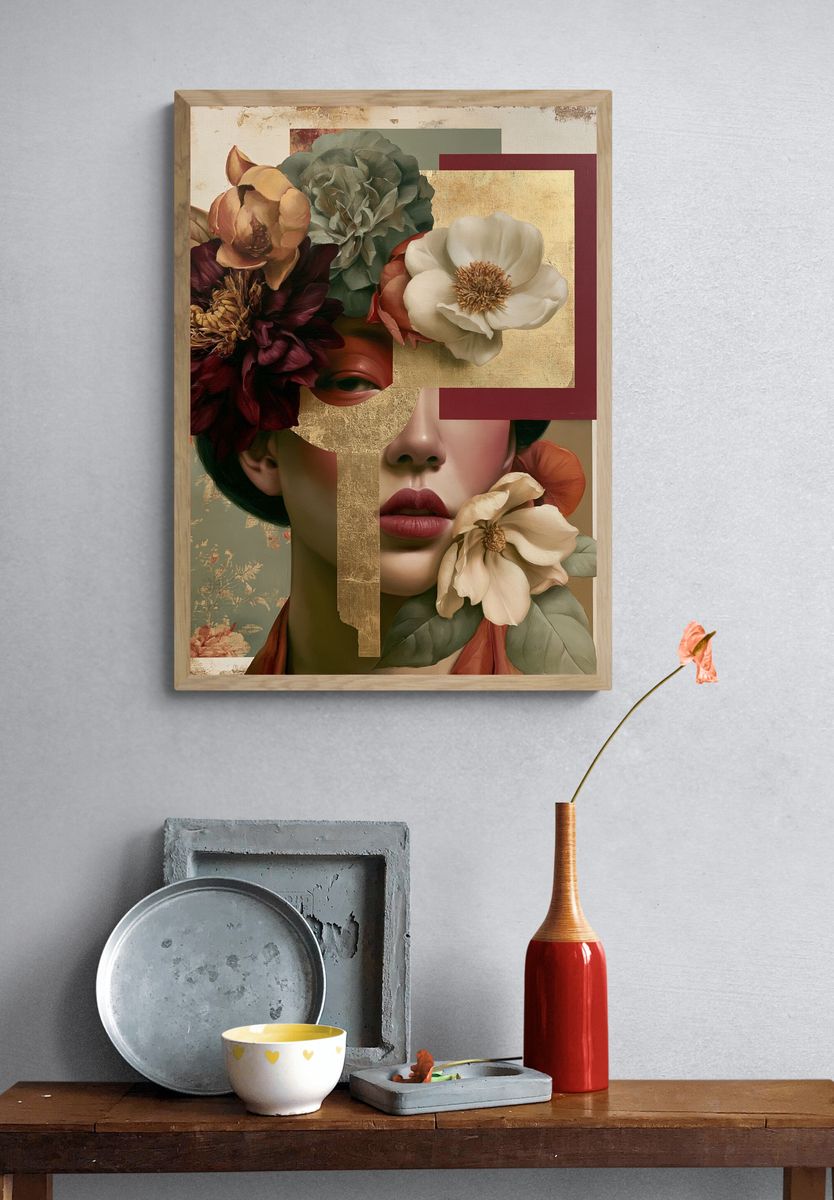 Floral Portrait Fine-Art Poster. — room view 3