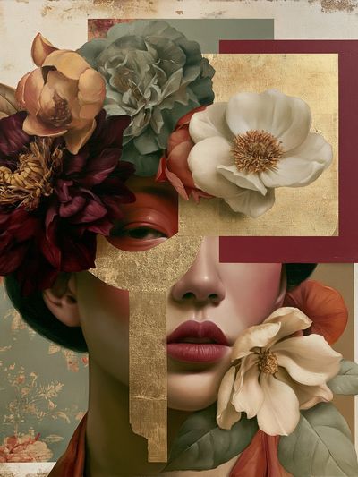 Floral Portrait Fine-Art Poster. poster