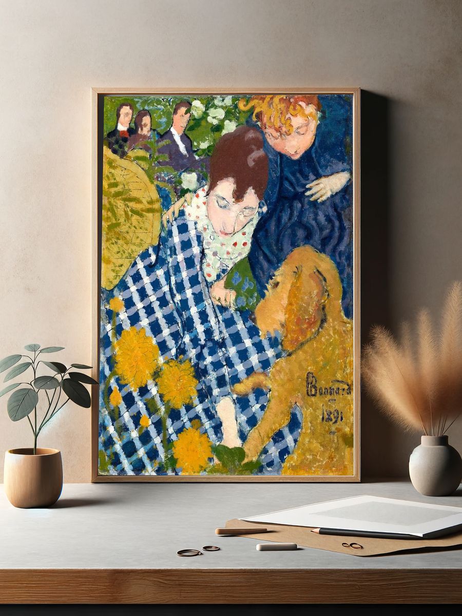 Women Dog (1891) painting high. — room view 2