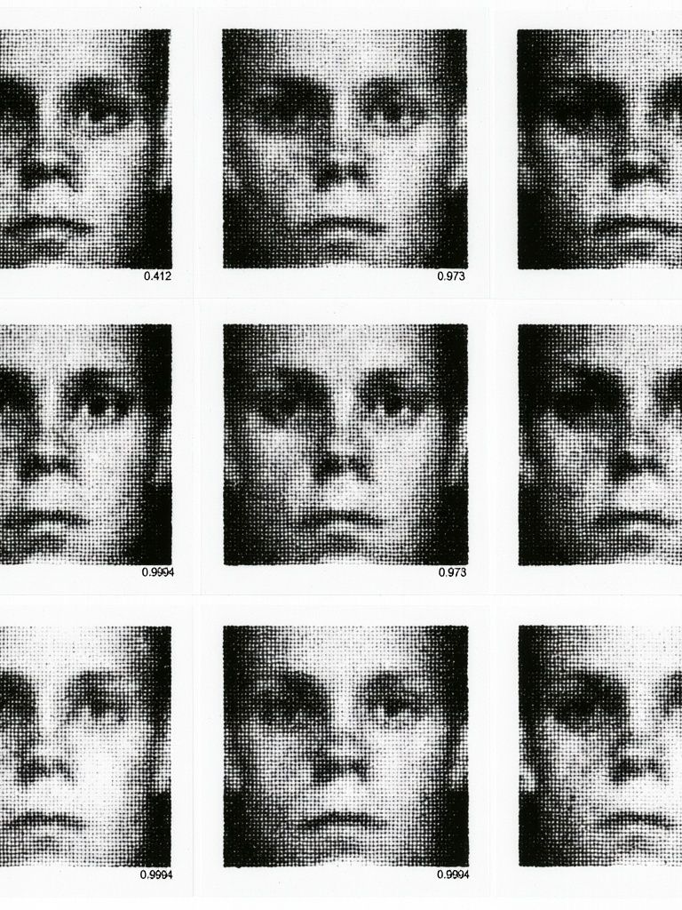 Warhol Face Grid Print. poster — fine-art art